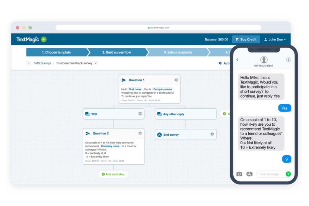 Text Magic text tool dashboard